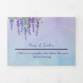 Floral Trifold Letter Fold Wedding Uitnodiging (Cover)