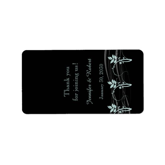 Floral Trim Wedding Lip Balm Label (Voorkant)