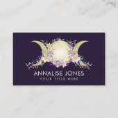 Floral Triple Moon - Triple Goddess Visitekaartje (Voorkant)