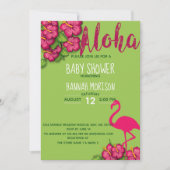 Floral Tropical Aloha Baby Kaart (Voorkant)