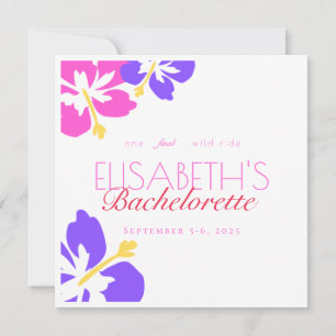 Floral Tropical Bachelorette Party Uitnodiging