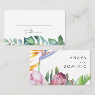 Floral tropical coloré   Carte Mariage