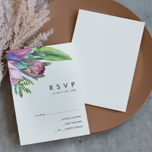 Floral tropical coloré | Carte RSVP