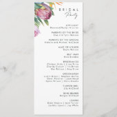 Floral tropical coloré | Programme de mariage (Dos)