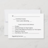 Floral tropical coloré w Repas RSVP (Dos)