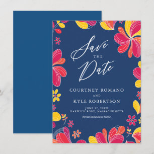 Floral Tropical Enregistrer La Carte Date