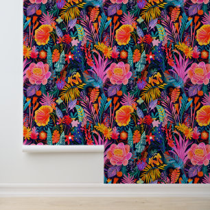 Floral Tropical Flower Oerwoud Behang