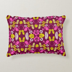 Floral Tropical Fruit Patterned Accent Kussen