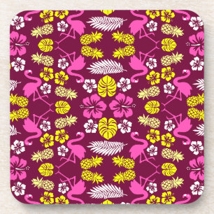 Floral Tropical Fruit Patterned Bier Onderzetter