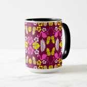 Floral Tropical Fruit Patterned Mok (Voorkant rechts)