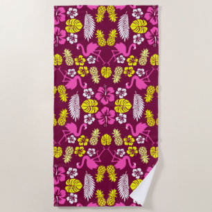 Floral Tropical Fruit Patterned Strandlaken