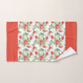 Floral tropical orange (Serviette à main)