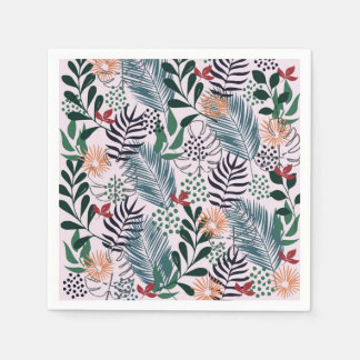Floral Tropical Pattern Servet