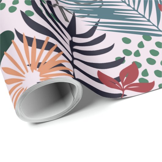 Floral Tropical Pattern Wrapping Papper Cadeaupapier (Rol Hoek)