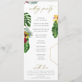 Floral Tropical Wedding Flat Program Programma (Achterkant)