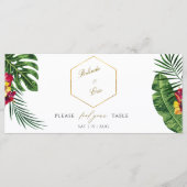 Floral Tropical Wedding Seating Chart Programma (Voorkant)