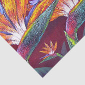 Floral Tropisch Paradise Red Hawaiian-ontkoppeling Tissuepapier (Detail)