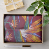 Floral Tropisch Paradise Red Hawaiian-ontkoppeling Tissuepapier (Geschenk)