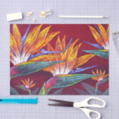 Floral Tropisch Paradise Red Hawaiian-ontkoppeling Tissuepapier (Craft)