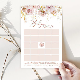 Floral tuinboho baby shower bingo