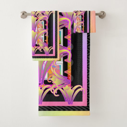 Floral tuinontwerp bad handdoek (Insitu)