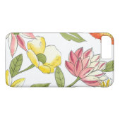 Floral tuinontwerp met witte achtergrond Case-Mate iPhone case (Achterkant (Horizontaal))