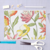 Floral tuinontwerp met witte achtergrond tissuepapier (Craft)