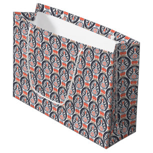 Floral Turkey Folk Art Pattern Groot Cadeauzakje