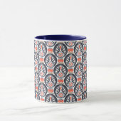Floral Turkey Folk Art Pattern Mok (Midden)