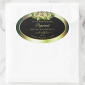 Floral Turquoise marbre vert noir Étiquette de pro (Sac)