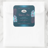 Floral Turquoise Produit Étiquettes Palm rose Feui (Sac)