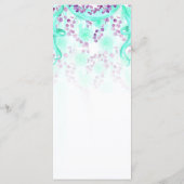 Floral Turquoise Ribbon Handfasting Menu Mariage (Dos)