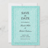 Floral Turquoise Save The Date (Voorkant)