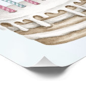 Floral Turtle Birthday Party Welcome Perfect Poster (Hoek)