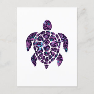 Floral Turtle Briefkaart