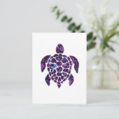 Floral Turtle Briefkaart (Staand voorkant)