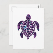 Floral Turtle Briefkaart (Voorkant / Achterkant)