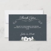  Floral twee foto Bedankkaart (Achterkant)