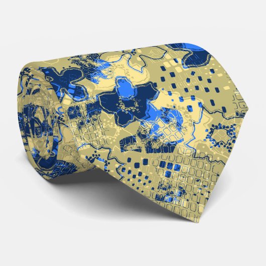 Floral  tweezijdig overdag stropdas (Opgerold)