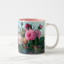  Floral Two-Tone Coffee Mok