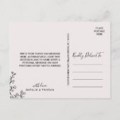 Floral Typografie Bedankt Briefkaart (Achterkant)