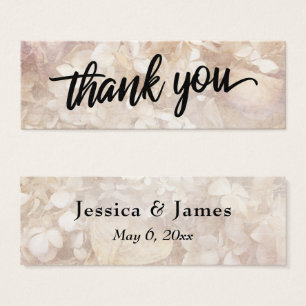 Floral Typografie Dank je wel Mini Visitekaartjes