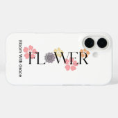 Floral Typography Phone Case (Achterkant (horizontaal))