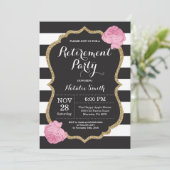 Floral Uitnodigingskaart Kaart (Staand voorkant)