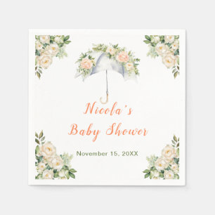 Floral Umbrella Baby shower Servet