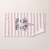 Floral Unicorn Handdoek (Handdoek)