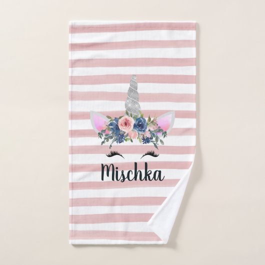 Floral Unicorn Handdoek (Handdoek)