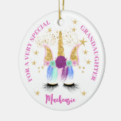  Floral Unicorn Keramisch Ornament (Links)