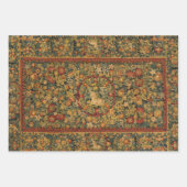 Floral Unicorn Motif Inpakpapier Vel (Voorkant 3)