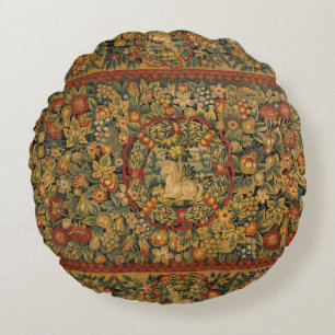 Floral Unicorn Motif Rond Kussen